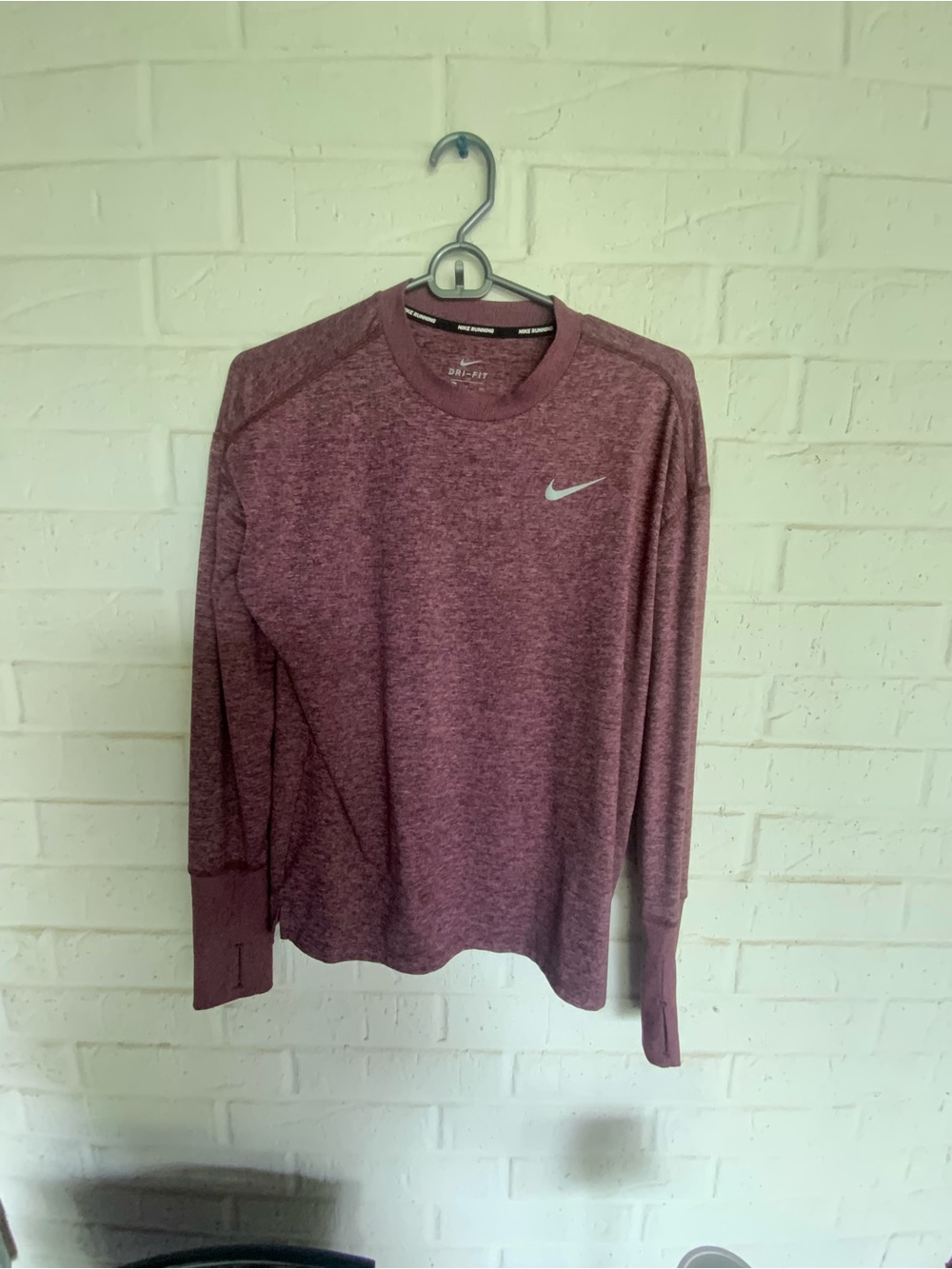 Nike Long-Sleeve Dri-FIT Crew Shirt - Maroon